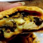 Sliced Vegetarian Stromboli