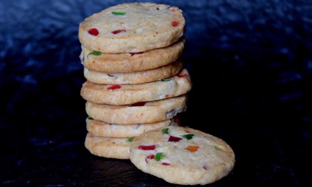 Tutti Frutti Cookies Eggless