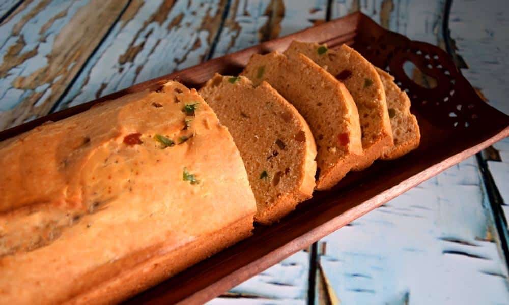 Britannia style Eggless Fruit Cake with Whole wheat
