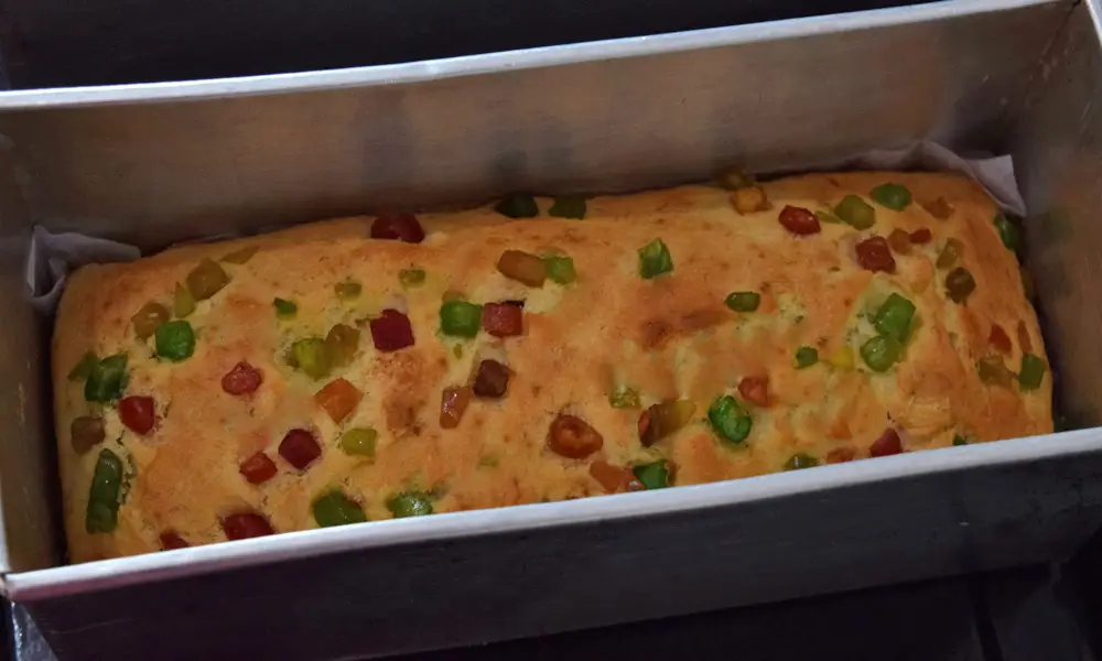 Cake after baking Cake after baking